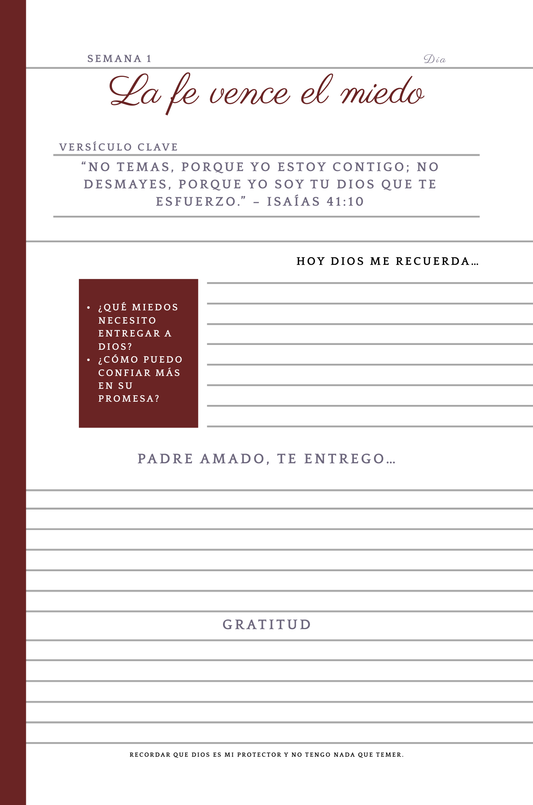 Firme en la Fe – Diario Digital Cristiano para Mujeres (12 Semanas de Reflexión y Oración)