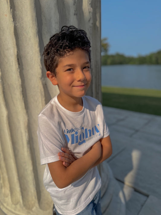 Little But Mighty Kids Christian T-Shirt – Tiny Disciples Collection | Matthew 17:20 Faith Tee
