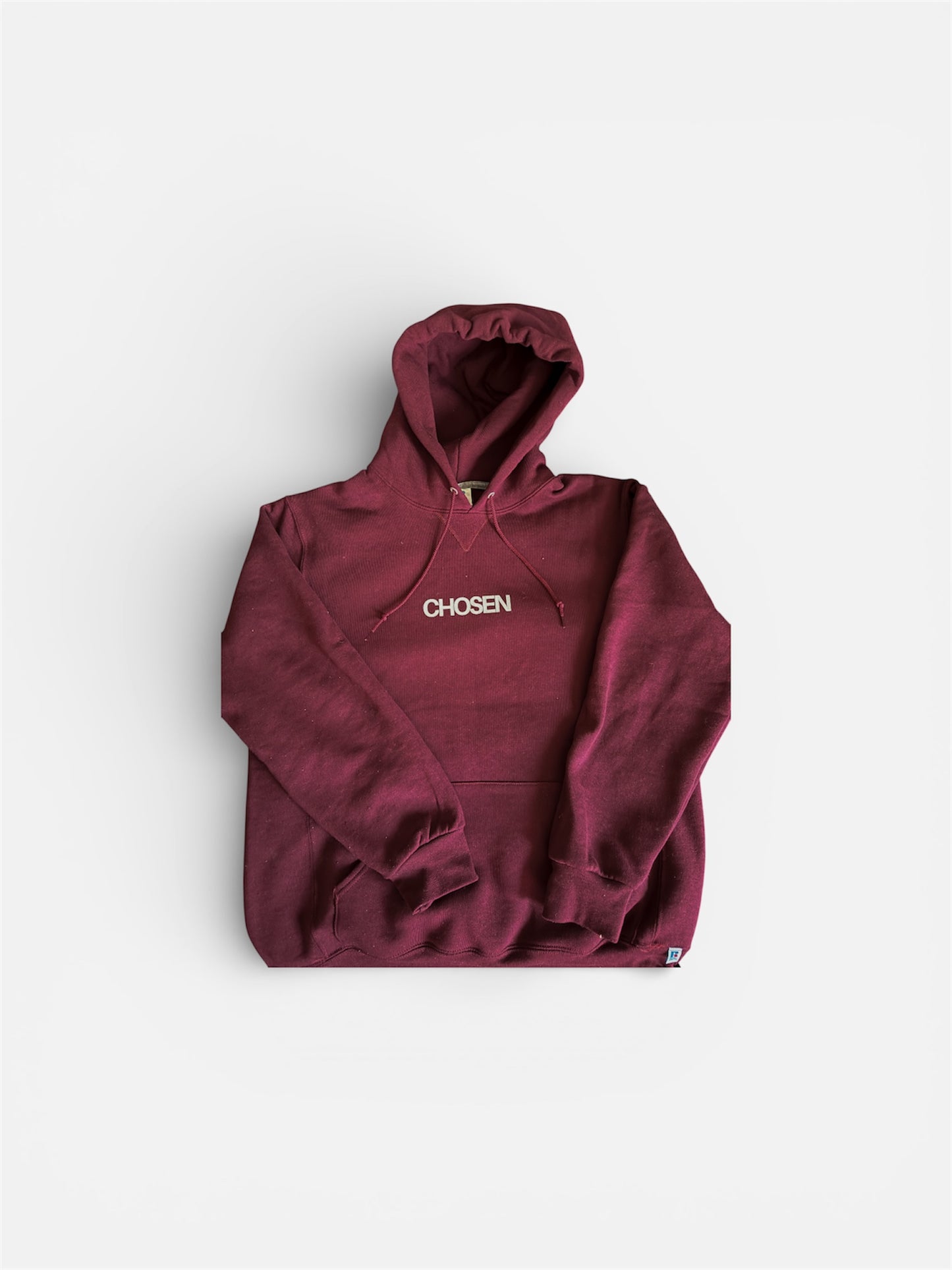 Chosen Burgundy Hoodie – “Breath in My Lungs, Proof of His Power” Christian Sweatshirt